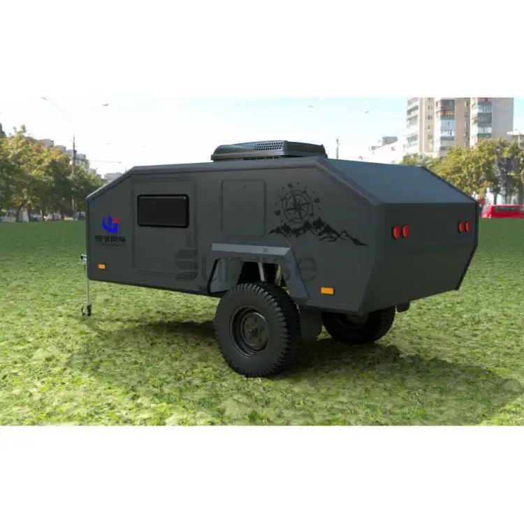 Factory Custom Mini Tourist Pop up Camper Teardrop, Wholesale Fashion Sleeper Travel Trailer Teardrop Camper Mini Caravan
