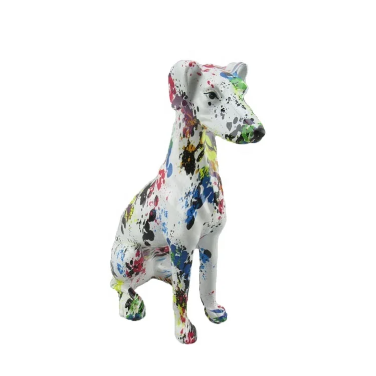 
Modern polyresin crafts animal sculptures dog statues for home garden decoration 