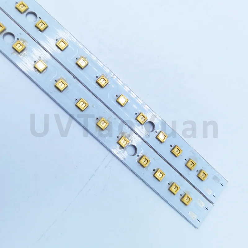 254nm 255nm 265nm 275nm 280nm 12V далеко UVC) Светодиодная лента с usb-питанием глубокий ультрафиолет SMD3535 LED 120 градусов плоский объектив УФ-светодиод