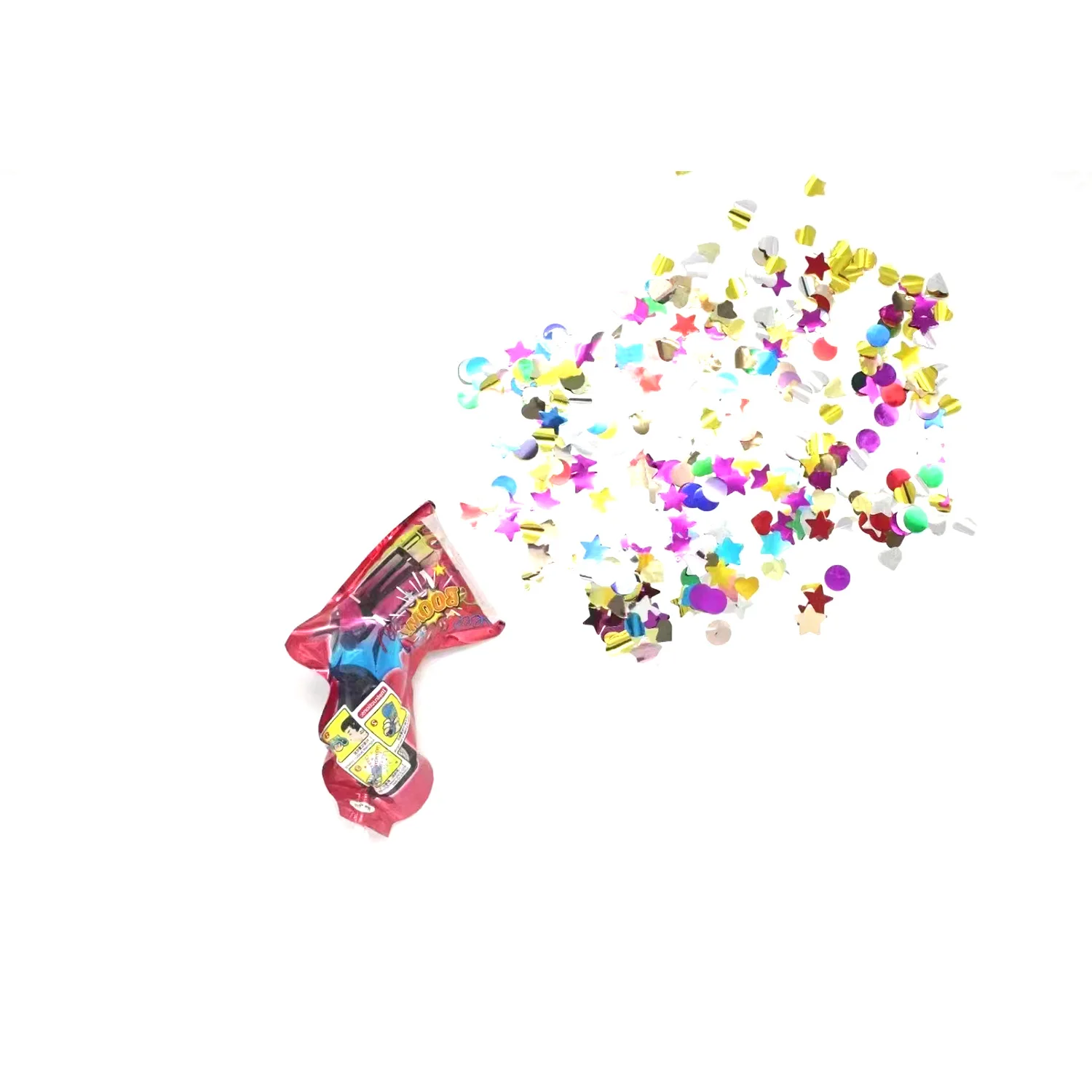 12pcs Inflatable Toy Fireworks Gun, Handheld Confetti Poppers Cannons, for Wedding Birthday Graduation Fun Party Supplies Decora