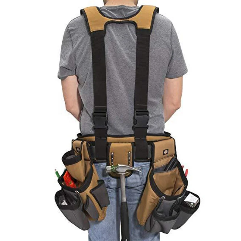 Tool belt with Suspenders Carpenter Framers Construction Scaffold Tool Belt Pouch for Men