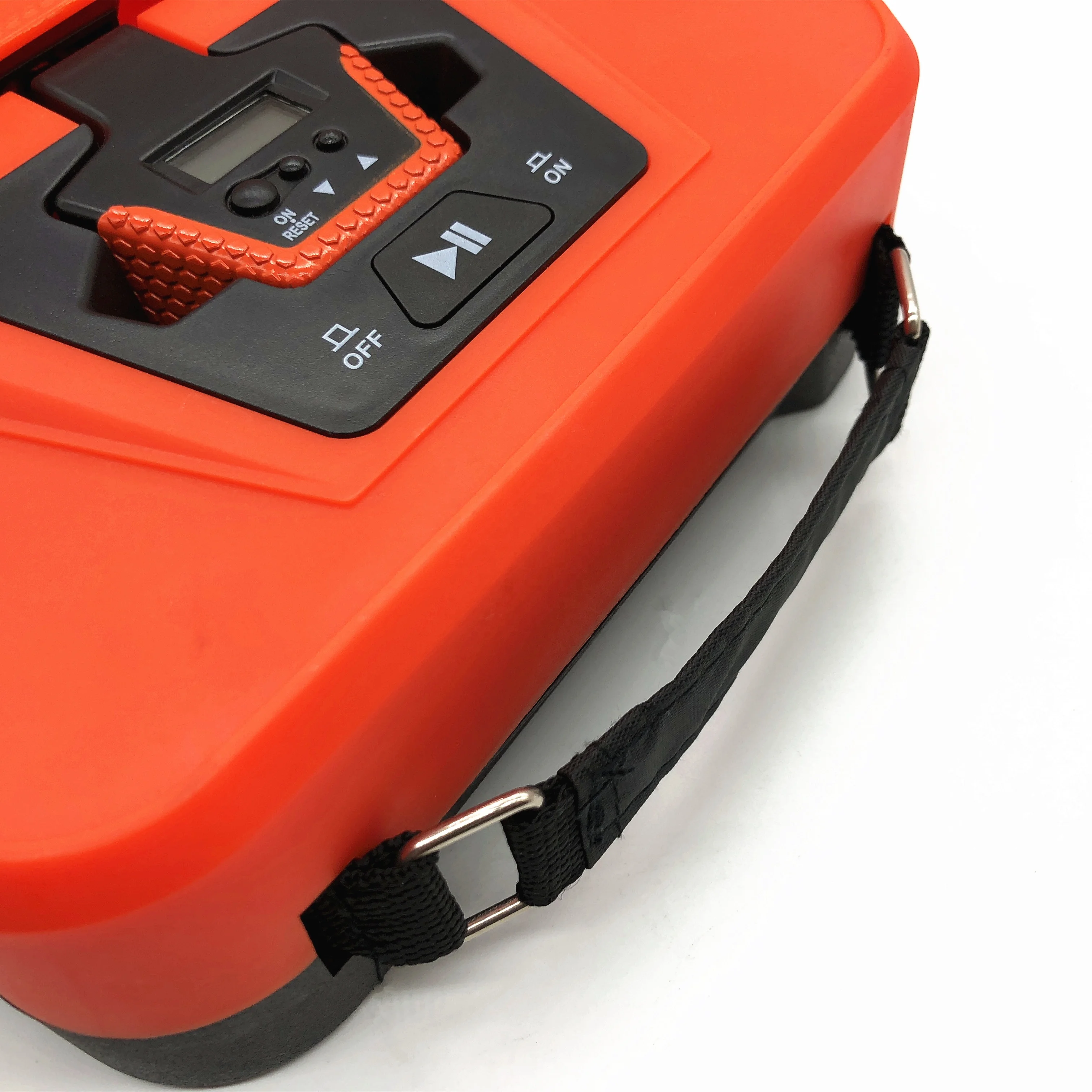 Portable DC 12 volt mini square car air compressor tire inflator pump with digital tire pressure gauge