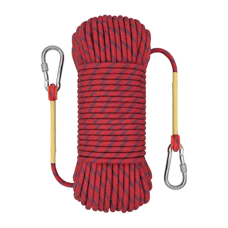 Wholesale Price 32Ft 65Ft 98Ft 165Ft 246Ft High Strength Polyester Safety Rope Rock Climbing Static Rope