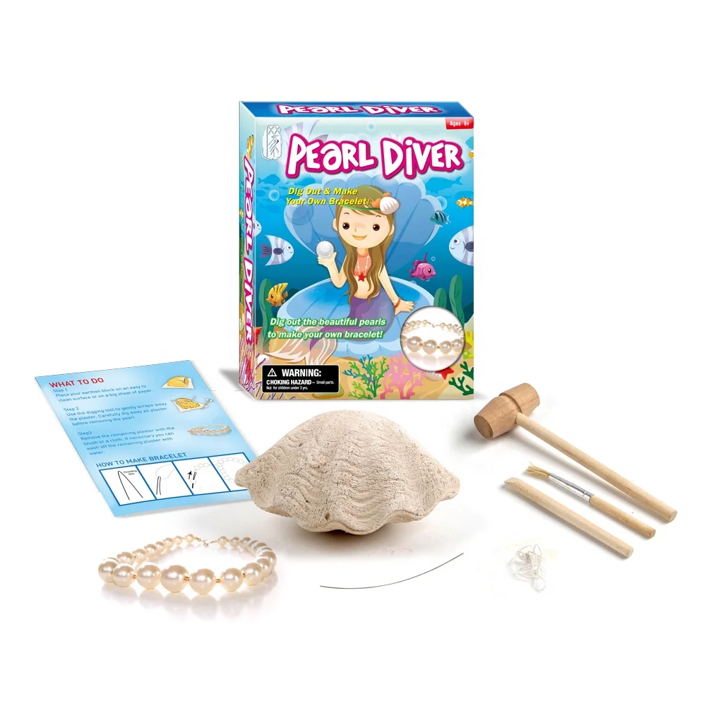 Прекрасный жемчужный браслет Dig & Assembly Kit, dig kit out игрушка для девочек