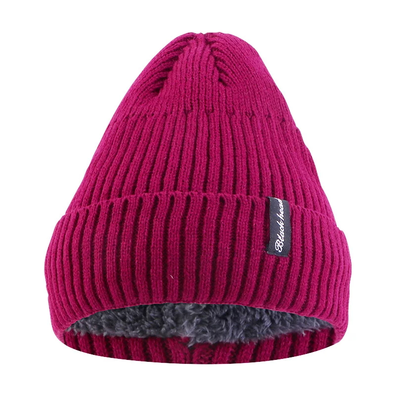 High Quality Wholesale Warm Winter Cap Knit Beanie Acrylic Winter Outdoor Knitted Hats