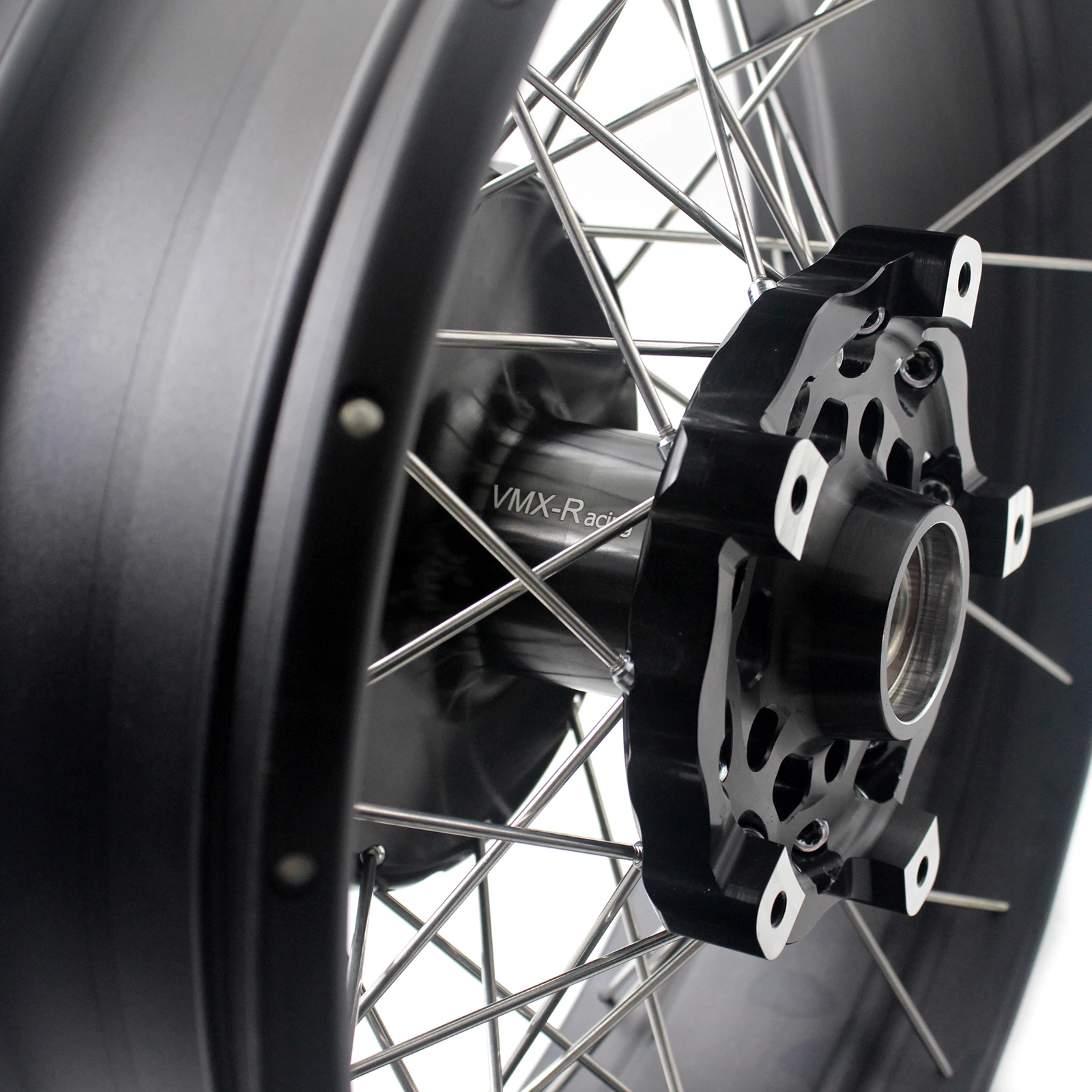 Комплект бескамерных колес VMX 2,15*21/4,25*17 для Мотоцикла BMW F800GS 2008-2021, черная ступица, черный обод