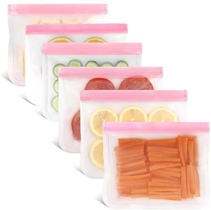 Amazon Snack Food Reusable sandwich Vegetable fruit PEVA Storage Bags