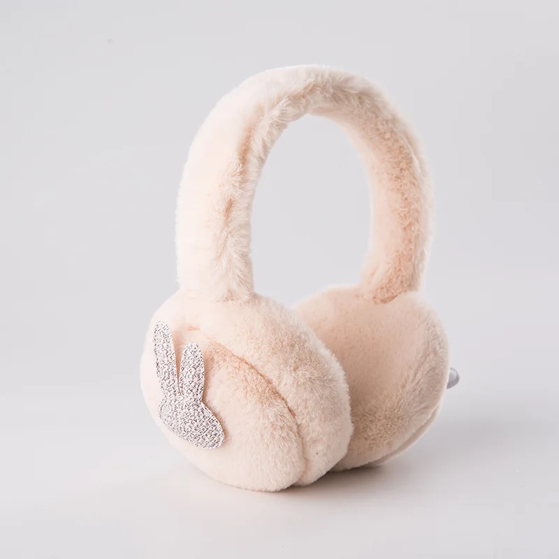  Plush earphone rabbit ears cartoon men and women cold-proof headphone head-mounted