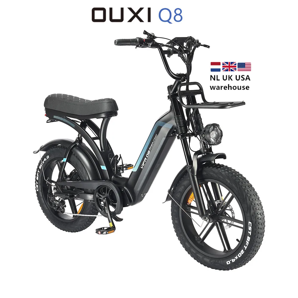 EU NL Stock 48V Fatbike 20inch 250W Netherlands OUXI Q8 Lithium Battery Electric City Bike 500W 1000W Road E-Bike Holland