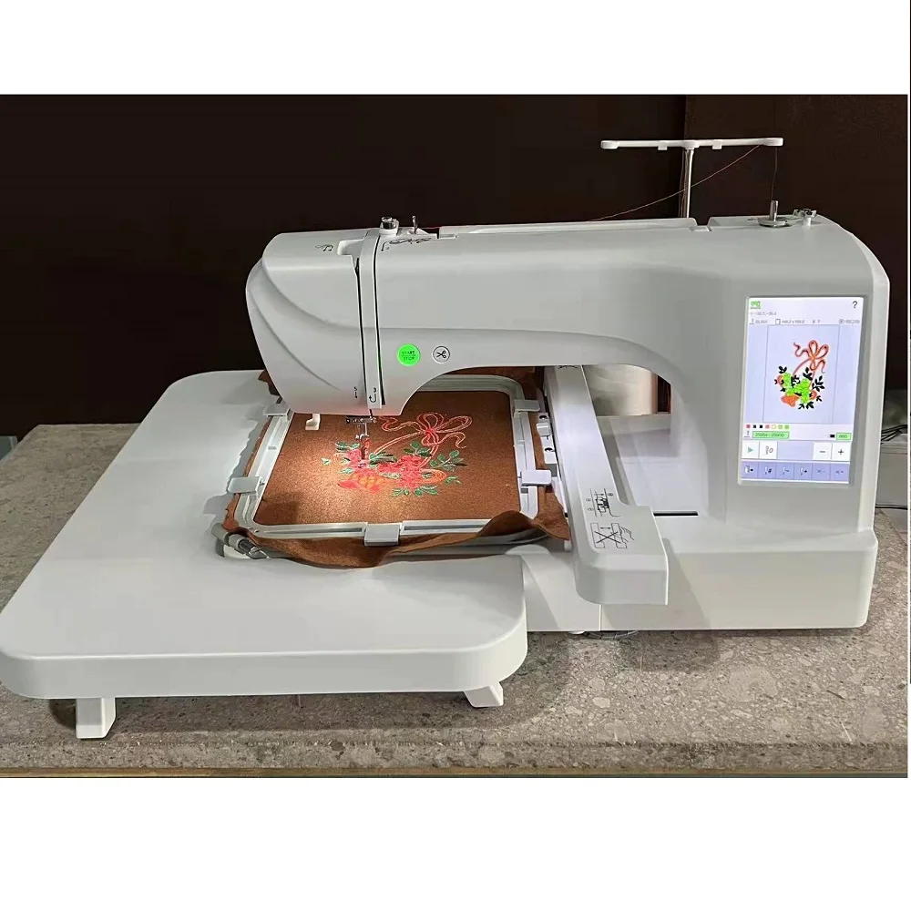 QY-ES6-200*280  New Pneumatic Automatic Mobile Leather Case Filip Case Computer Pattern embroidery machine