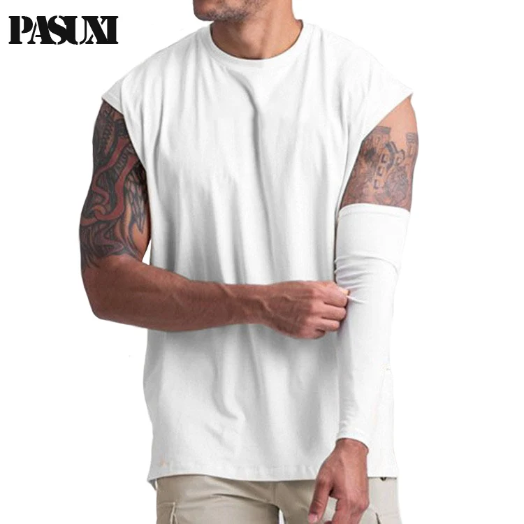 PASUXI повседневная мужская высокоэластичная простая хлопковая тренировочная Футболка с принтом на заказ с коротким рукавом для тренажерного зала модная футболка для фитнеса