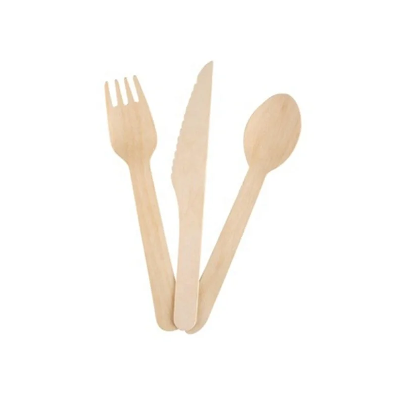 Flatware sets wooden custom disposable wooden cutlery