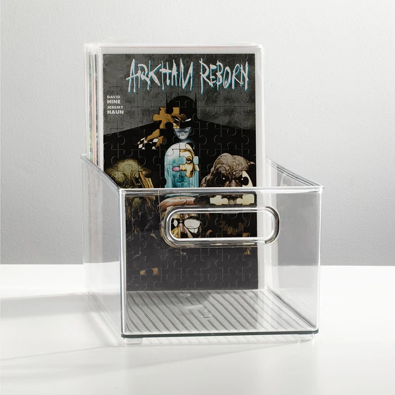 Оптовая продажа акриловый пластиковый прозрачный домашний комикс DVD-органайзер для хранения журналов органайзер коробка контейнер