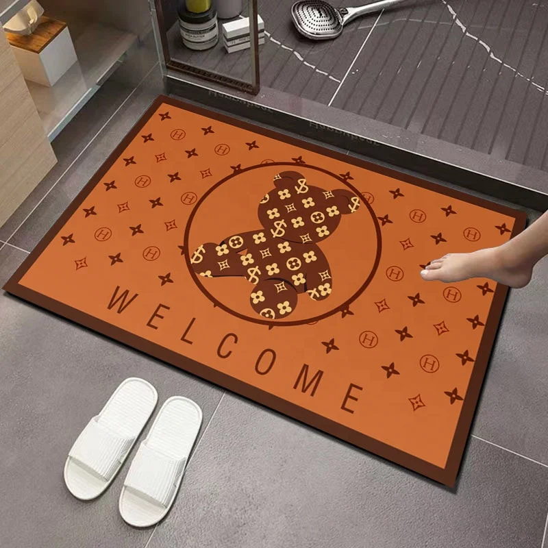 Thick Wow algae mud household entry door Bathroom door absorbent toilet toilet rubber non-slip mat