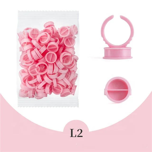 Ring Eyelash Blossom Pigment Cup Grafting False Eyelashes Pink Blossom Glue Ring