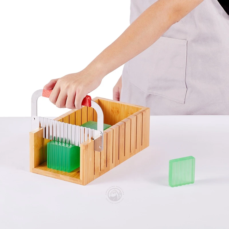 Premium Soap Making Kit Bamboo Soap Cutter and Mold and Cutter for Handmade Soap
