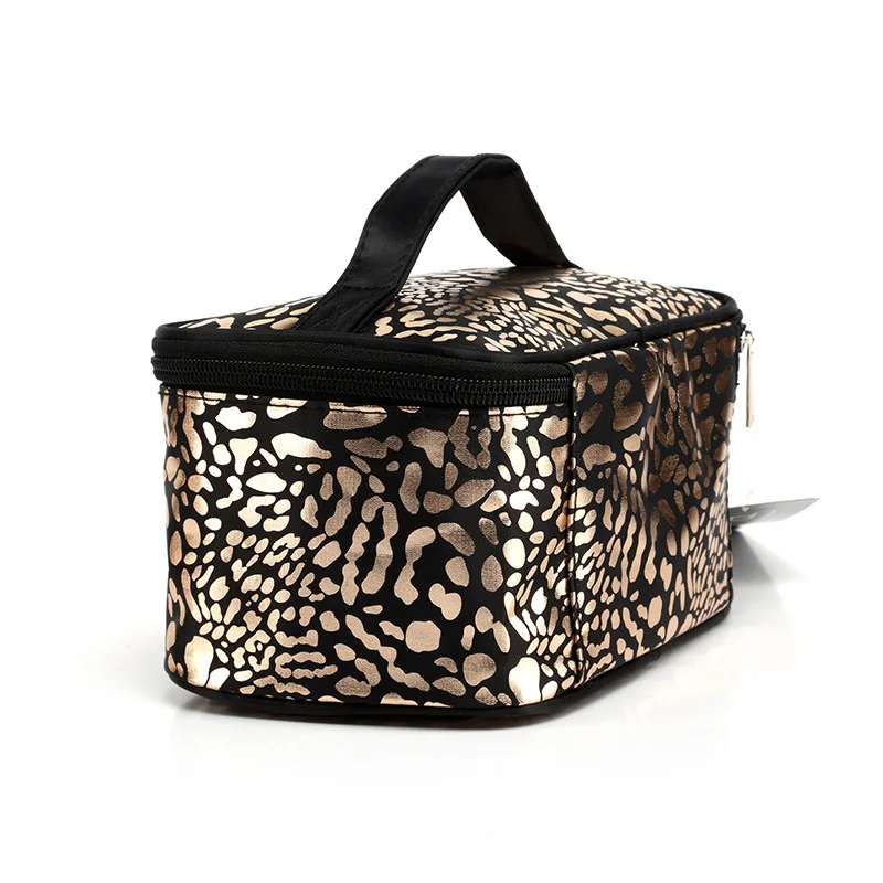 Original Factory Leopard Printed Competitive Price Women Square Custom Logo Cosmetic Toiletry Bag