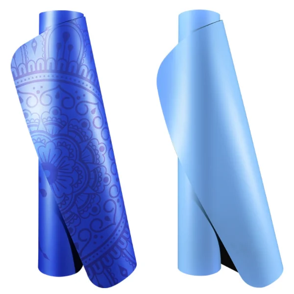 OEM PU Natural Rubber Yoga mat Widened thickened Training Yoga mats with position line