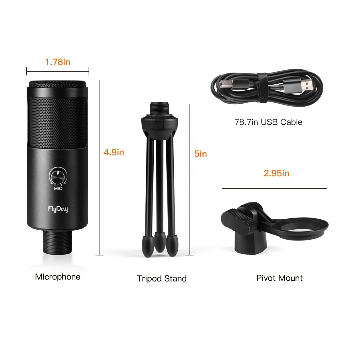 OEM Factory Wholesale New Product OEM Support USB Condenser Microphone USB Microphone Array Streaming Gaming Microphone