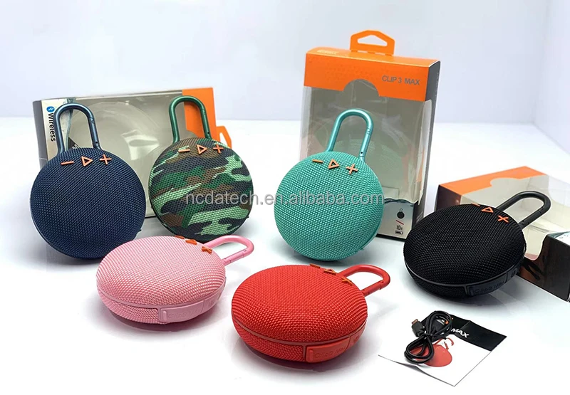 Clip3 Type c waterproof bass portable wireless speaker outdoor party travel mini Clip3 speakers