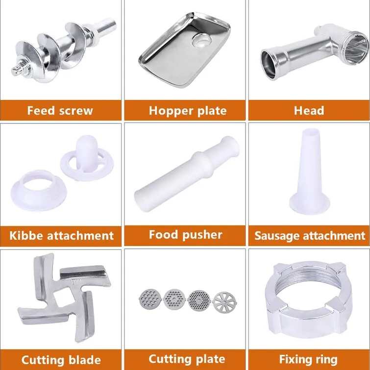 Electric Professional  Stainless Steel Meat Grinder Standard Meat Mincer Custom Meat Grinder