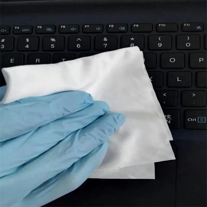 Taiwan Cleanroom Wipers factory 100% Polyester cleaning Cloth Lint Free  23*23cm electronic