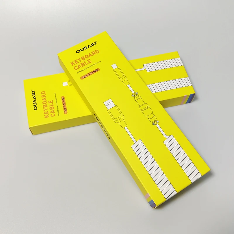 Metal Interface Aerial Plug USB Type-C Cable DIY Gaming Mechanical Keyboard Nylon Coiled Stretch Cable