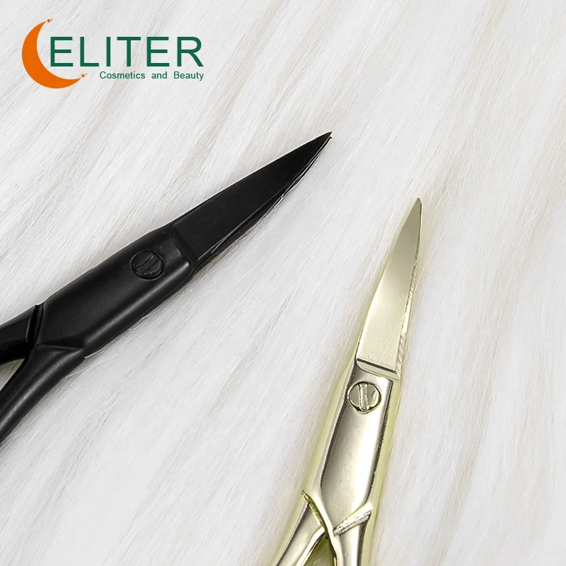 Eliter Hot Sell Black Sharp Blade Stainless Steel Nail Scissors Set 2023 Easy Grip Nail Scissors Nail Scissors Set Household