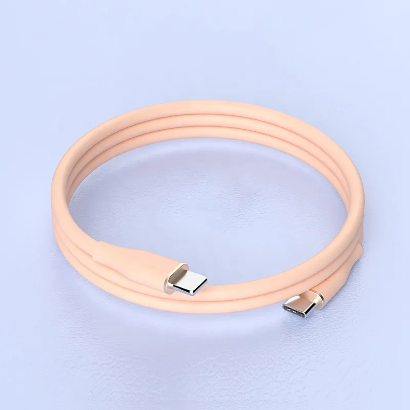 2022 Silicone Style Wholesale New Trending TPE USB-C USB Cords Data Type C Cable Fast 5A Type-C