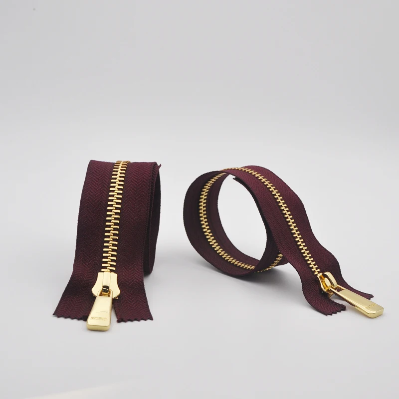  Открытый конец китайский поставщик купить оптом на заказ 5 # золотые металлические молнии набор длинных лент рулоны дворе для курток