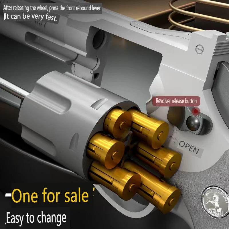 vp365 alloy revolver soft gun can fire the gun safe boy simulated toy continuous launch