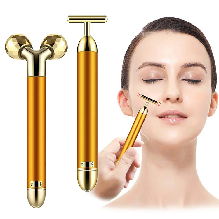 2023 New Upgrade Vibrating Facial Massager Roller Face Sculptor Electric 2 in 1 Face Roller for Skin Care and Beauty