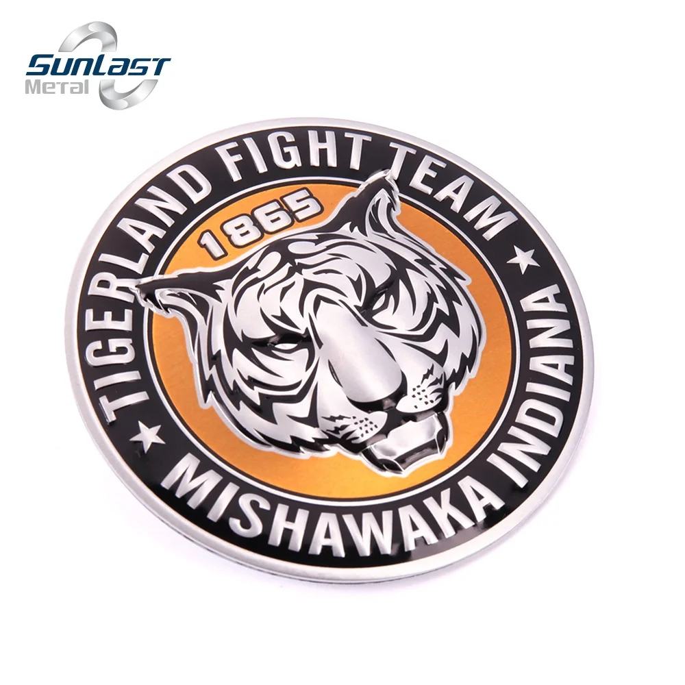 3D Round  Badges Emblems Decals Automotive Metal Round Car Stickers Metal Car Badge Sticker