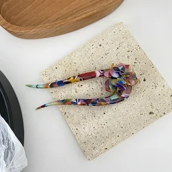 Acetate Hair Fork Carved Hair Chopstick Stick for Women Girl Vintage Chinese Style Packing Lady Color Accept Material Decoration