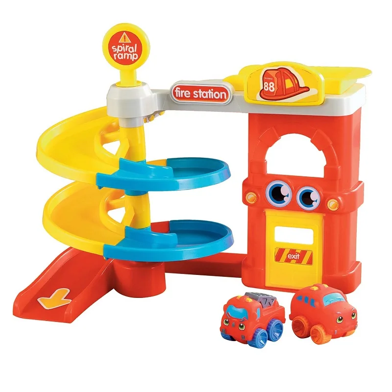 Fongbo Pretend Play Game Police Fire Station Smart Baby Wheel Park Building Play Set Toy Car Toy Other Educational Toys 31296-7