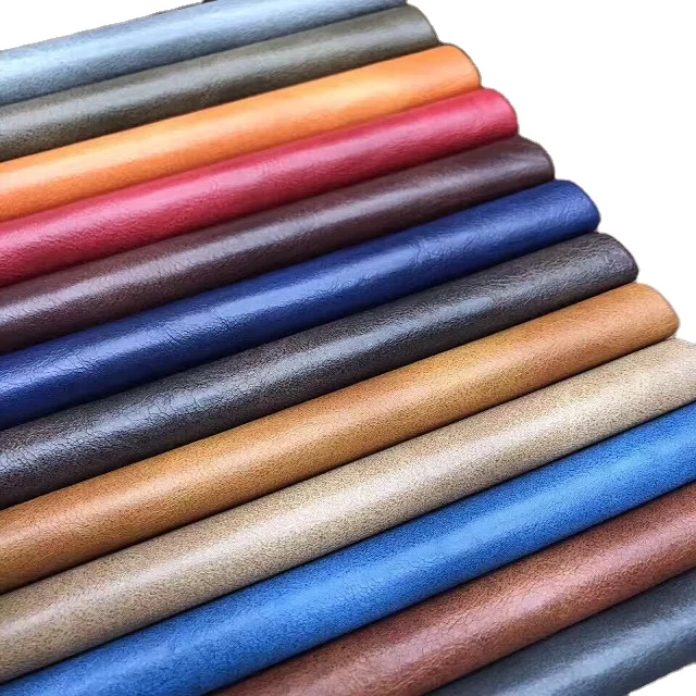 Wholesale GRS Certified Oil Wax Thick PU Synthetic Leather Waterproof Phone Cases Bags Sofas Other Packaged Recycled Leather