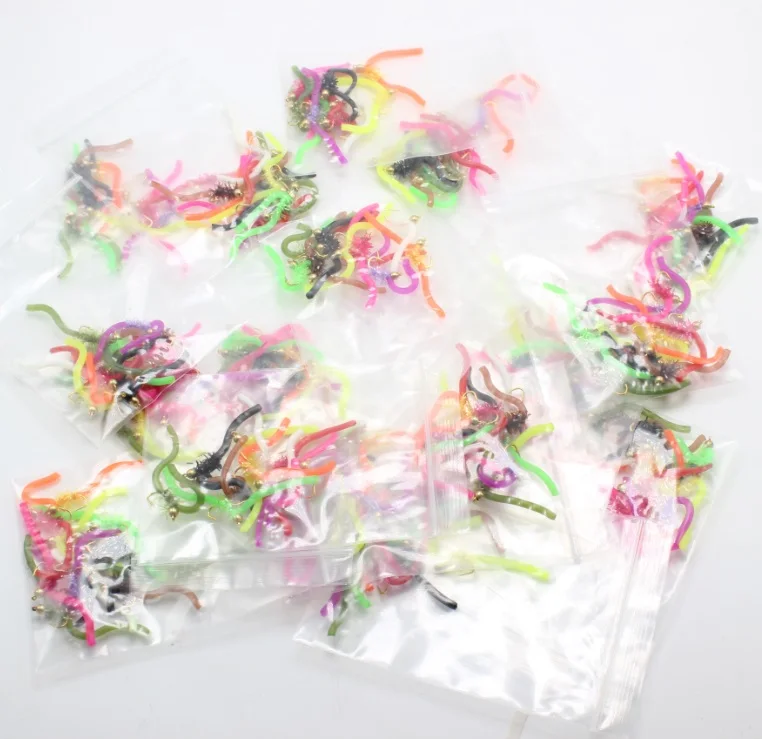 Brass Bead Head Squirmy Wormy Fly tying material San Juan Worm Fly Trout Bass Fly Fishing Lures