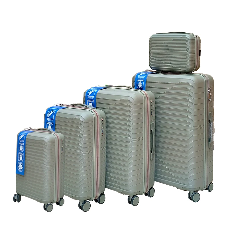 MARKSMAN hand luggage case with front opening suitcase luggage trolley travel quality rack bag PP luggage