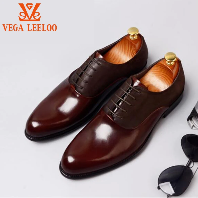 Мужские деловые кожаные туфли, коричневые оксфорды из натуральной кожи, повседневные классические туфли ручной работы, весна-осень 2019