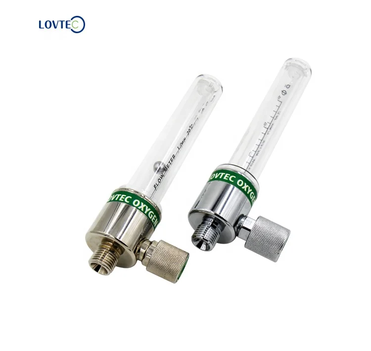 Lovtec Hot sale Professional Manufacturer Hospital Home Use adjust flow rate oxygen  flowmeter with humidifier bottle