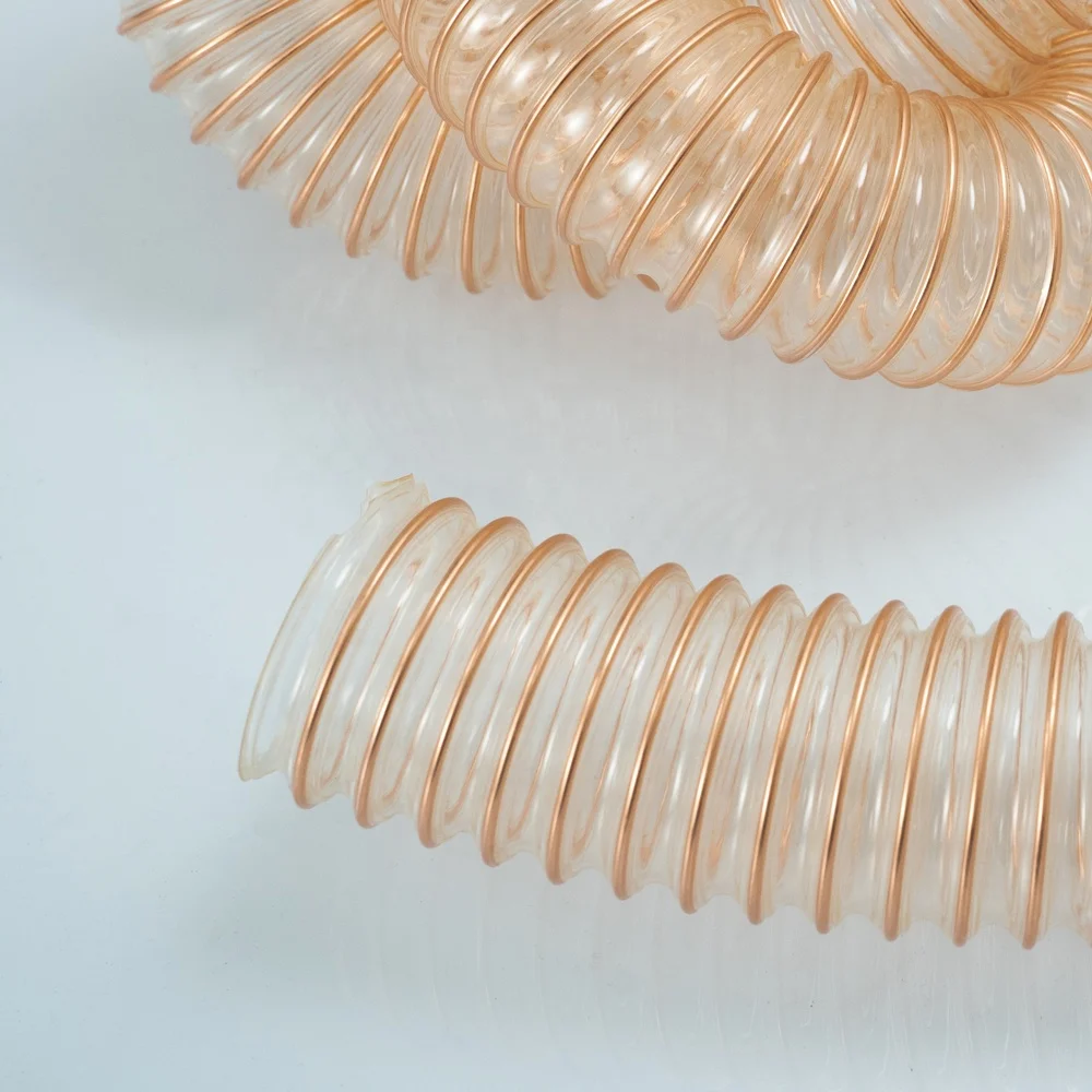 Polyurethane pneumatic hose steel wire duct tubes large diameter tpu flexible pipe