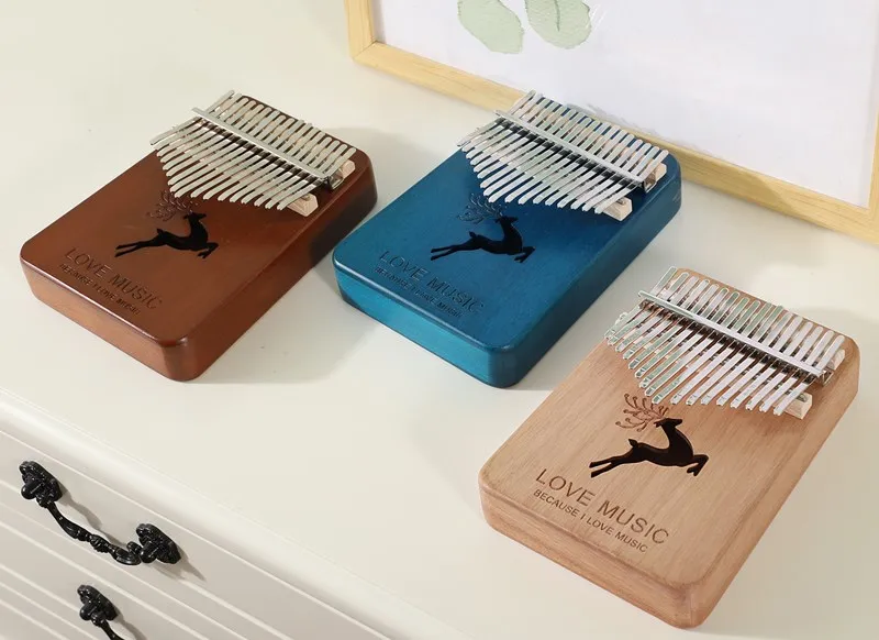 
mahogany kalimba musical instrument Kalimba 17 Keys Thumb Piano LKG-02 