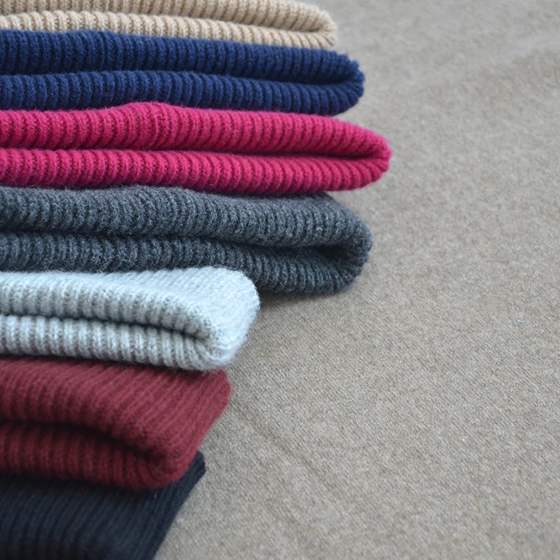 custom knitted pure wool winter beanie hat manufacturer wholesale embroidery logo luxury fashion men women warm cashmere hat cap