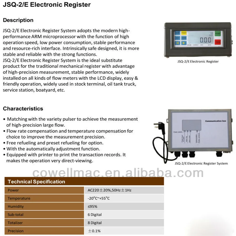 JSQ-4 PD Fow Meter Counter Diesel, Kerosene Etc Digital Counter Register Counter