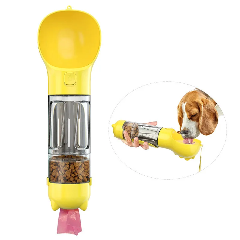 Dog 4 in 1 portable water bottle leak proof dog travel water bottle portable water bottle for dogs