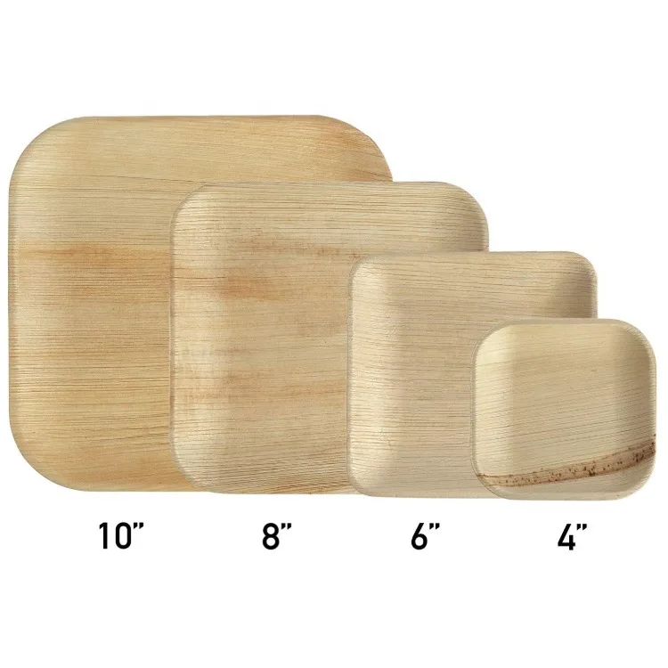 Portable Biodegradable Natural Palm Leaf Tray,chic Disposable Custom Shape Palm Leaf Plate,12 inch palm leaf pizza plates