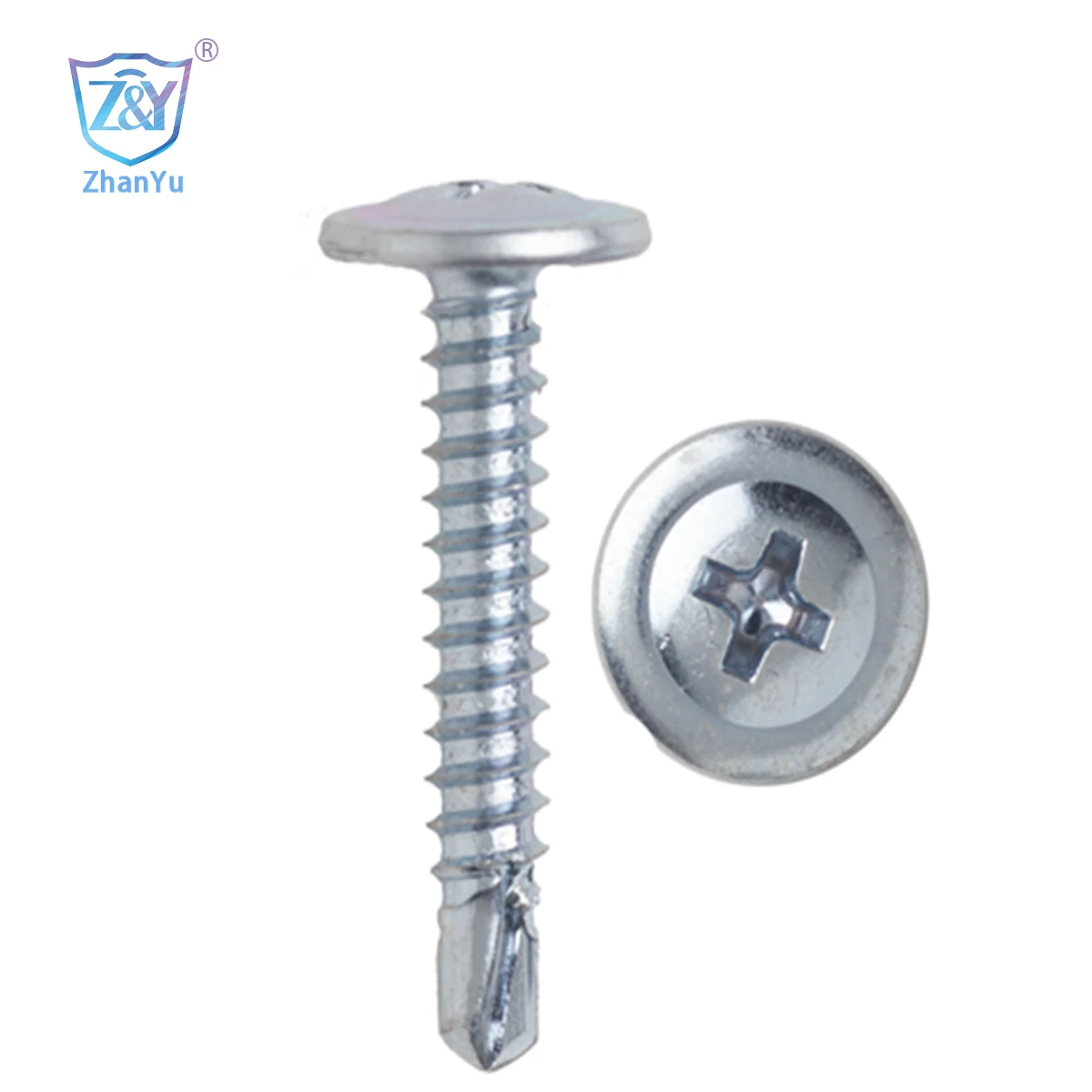 Epoxy coated self drilling screw flat truss head premium quality Cross Recessed Screws Roofing Plating
