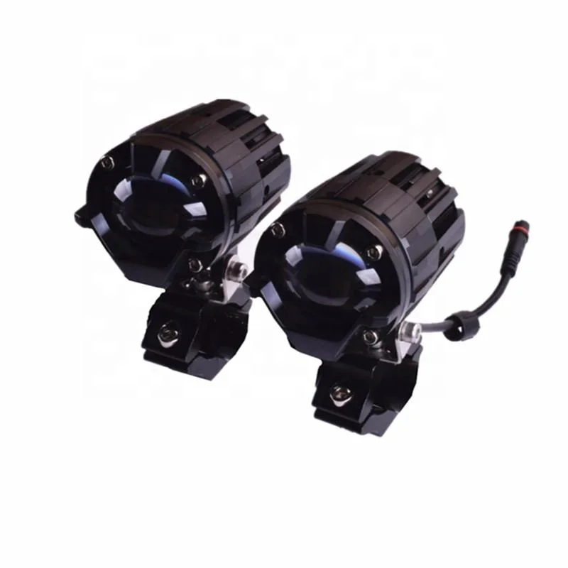 Motorcycle Spotlight Projector Lens Dual Color mini LED Headlight yellow white Driving lamp Universal for Trucks SUV ATV cars