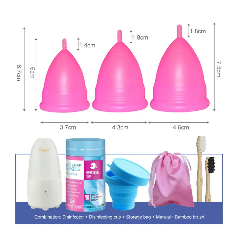 Экологичный органический стерилизатор менструальная чаша моющиеся 100% Медицинские силиконовые менструальные