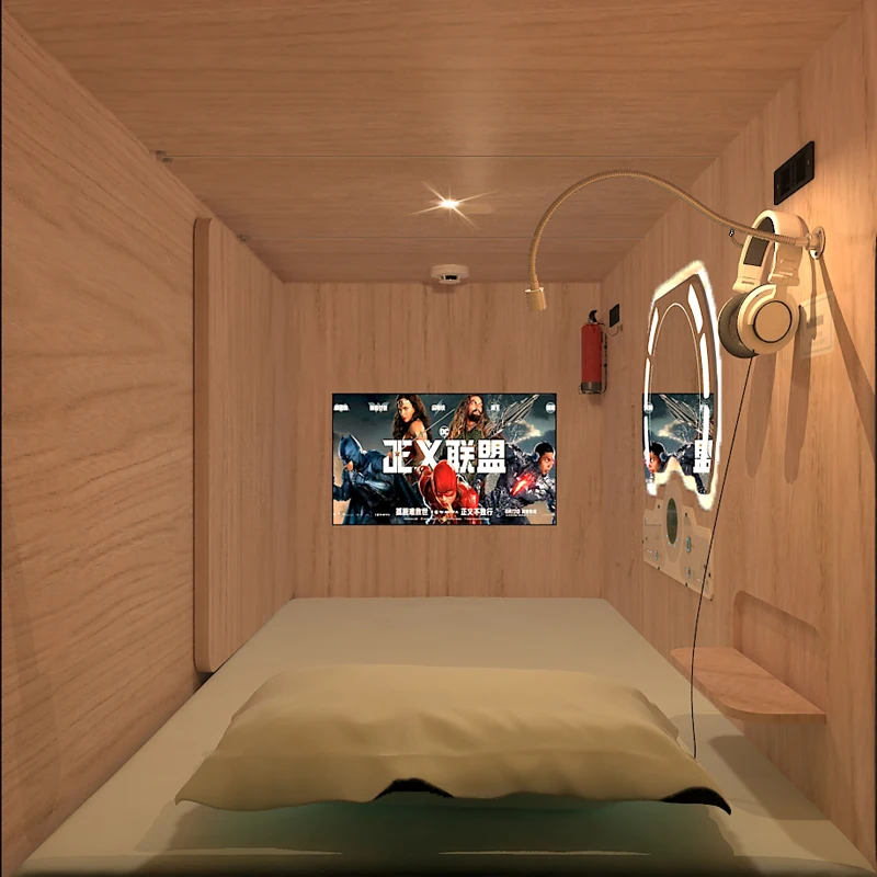  Space wood sleep pod bed box room hotel